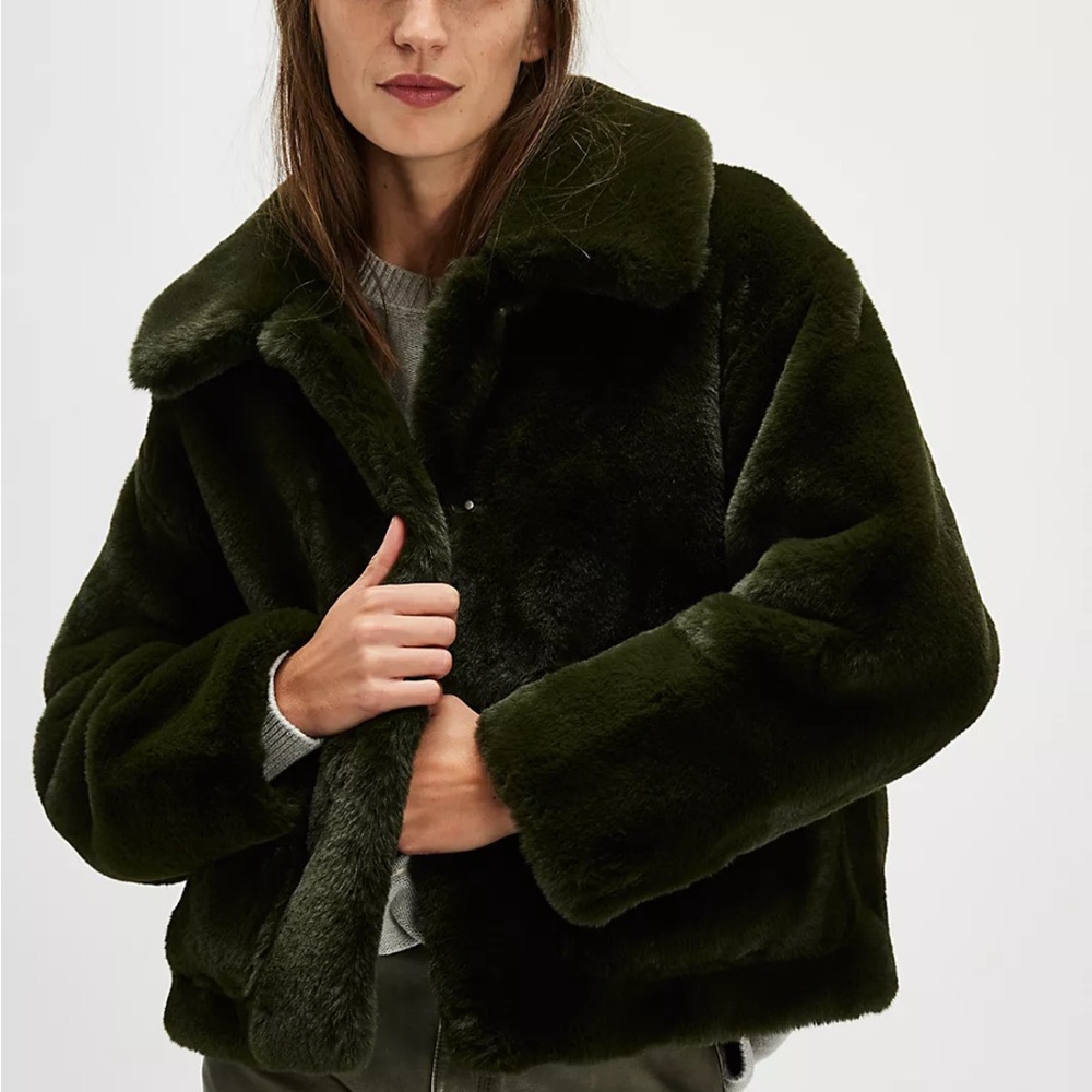 JAKKE Traci Cropped Faux Fur Coat from Free People